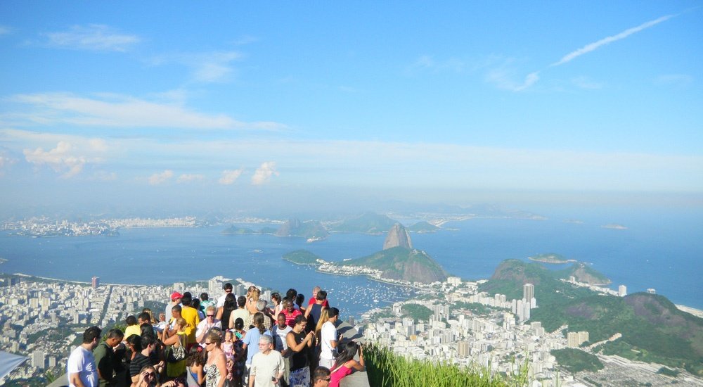 Вид с Корковадо на Рио-де-Жанейро